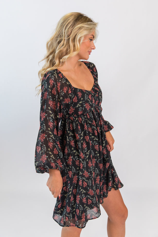 Missing Out Printed Sweetheart Mini Dress FINAL SALE