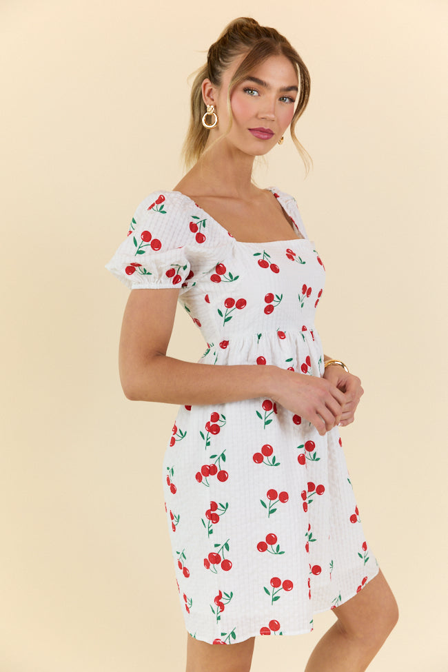 One Day At A Time Cherry Print Mini Dress FINAL SALE