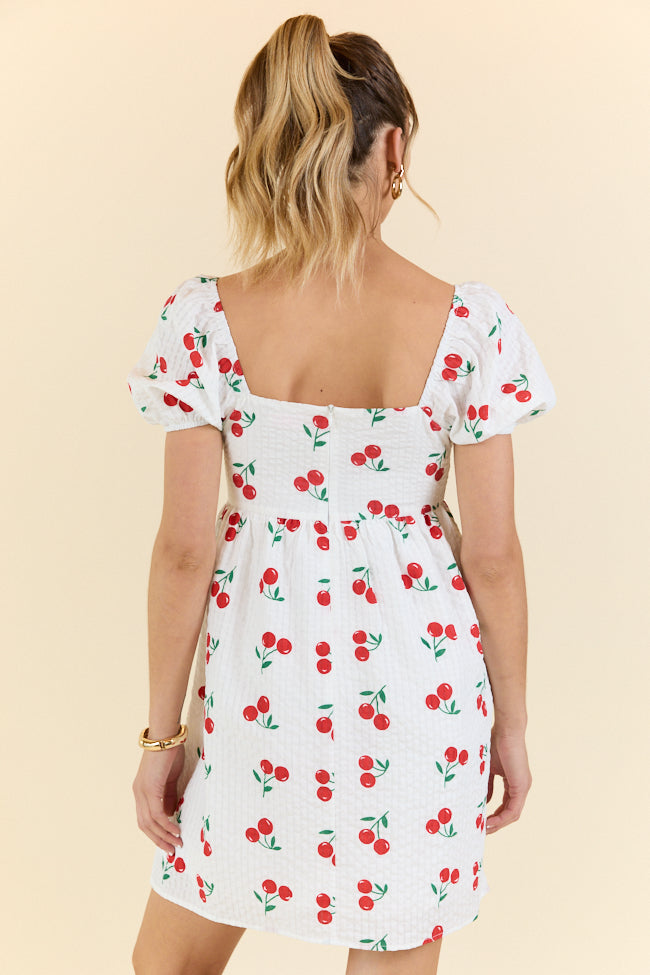 One Day At A Time Cherry Print Mini Dress FINAL SALE
