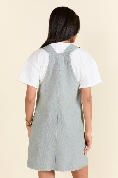 Shelley Striped Overall Dress