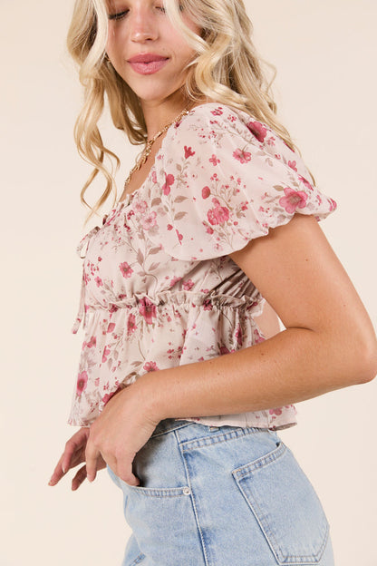 Gabby Ditsy Floral Babydoll Top