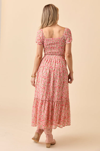 Maisyn Pink Floral Skirt Set